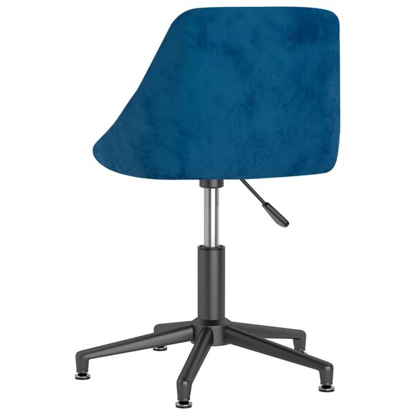vidaXL Chaise pivotante de salle &agrave; manger Bleu Velours