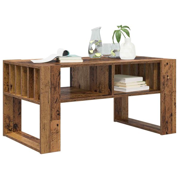 vidaXL Table basse Bois ancien 92 x 49,5 x 45 cm Bois d'ing&eacute;nierie