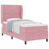 vidaXL Lit &agrave; ressorts avec t&ecirc;te de lit Rose 190 x 90 cm Velours