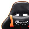 vidaXL Chaise de jeu Noir et orange Cuir artificiel
