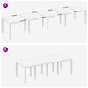 vidaXL Ensemble de salle &agrave; manger pour jardin 11 pcs Blanc Rattan Polt