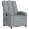 vidaXL Fauteuil de massage inclinable Gris clair Tissu