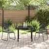 vidaXL Ensemble de salle &agrave; manger pour jardin 3 pcs Noir