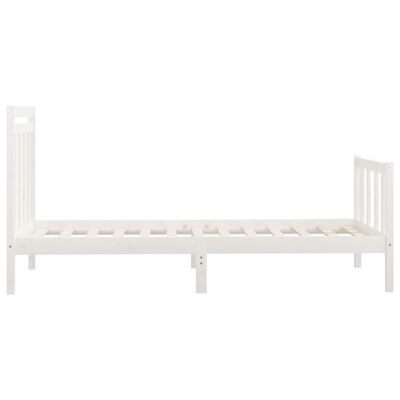 vidaXL Cadre de lit sans matelas blanc bois de pin massif 100x200 cm