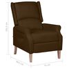 vidaXL Fauteuil inclinable Marron fonc&eacute; Tissu