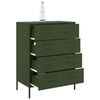 vidaXL Buffet vert olive 68x39x89 cm acier