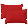 vidaXL Housse de coussin 2 pcs HOUTEN Rouge 30 x 50 cm Lin synth&eacute;tique
