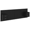 vidaXL T&ecirc;te de lit avec armoire 3 pc Ch&ecirc;ne noir Bois d'ing&eacute;nierie