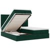vidaXL Cadre de lit ottoman avec matelas vert fonc&eacute; 160x200 cm velours