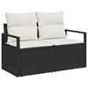 vidaXL Ensemble de canap&eacute; de jardin avec coussin 8 pcs Noir et Cr&egrave;me