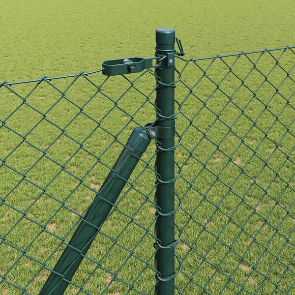 vidaXL Poteau de cl&ocirc;ture. Vert 10 x 1,5 m (maille 40 x 40 mm)