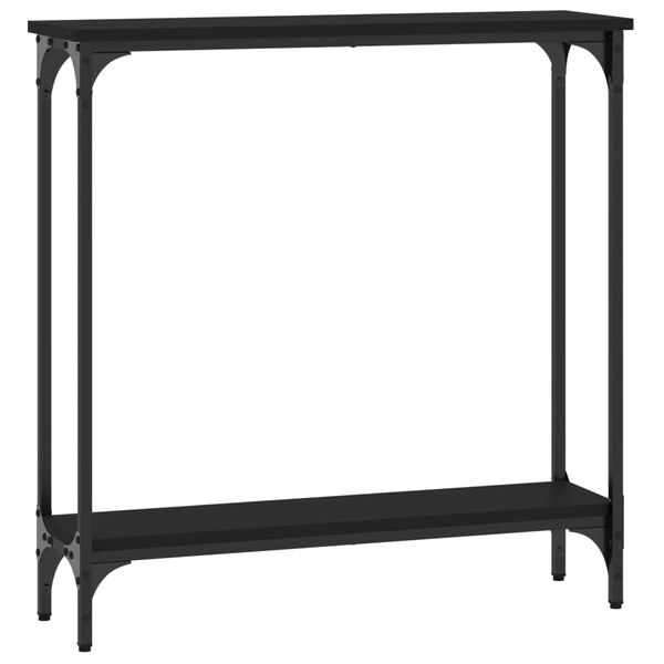 vidaXL Table console noir 75x22,5x75 cm bois d'ing&eacute;nierie