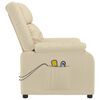 vidaXL Fauteuil de massage Cr&egrave;me Tissu