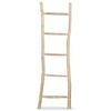 vidaXL Porte-serviette avec 5 barreaux Teck 45 x 150 cm Naturel