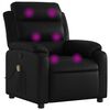 vidaXL Fauteuil de massage inclinable noir similicuir