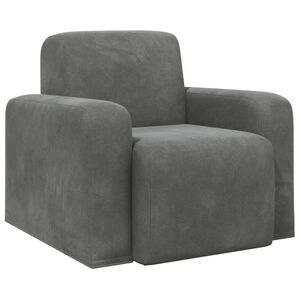 vidaXL Fauteuil Gris fonc&eacute; Velours