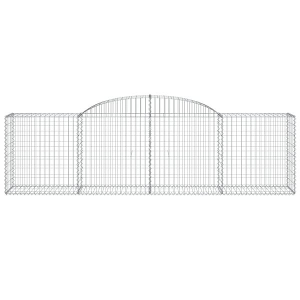 vidaXL Paniers à gabions arqués 2 pcs 300x50x80/100 cm fer galvanisé