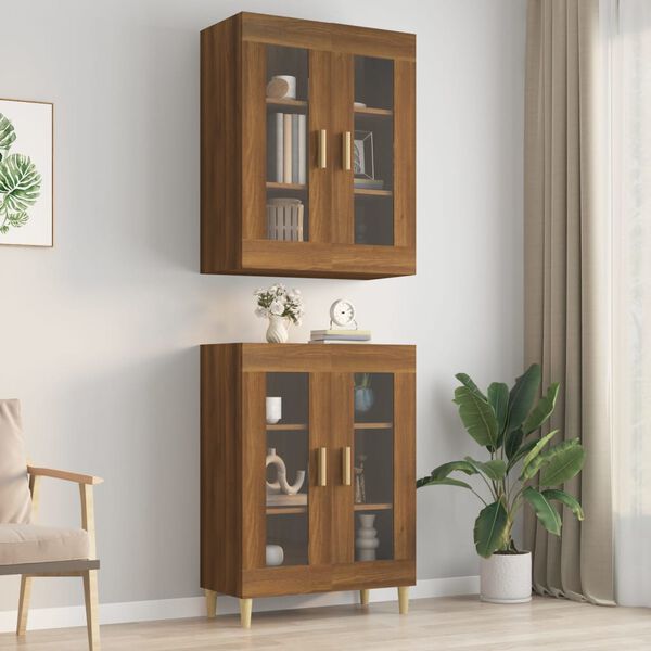 vidaXL Armoire murale suspendue Chêne marron 69,5x34x90 cm