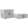 vidaXL Armoire de rangement 2 pc Gris b&eacute;ton 108 x 41 x 40 cm
