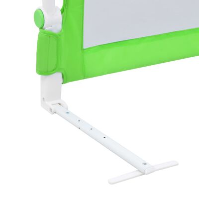 vidaXL Barrière de sécurité de lit d'enfant Vert 180x42 cm Polyester
