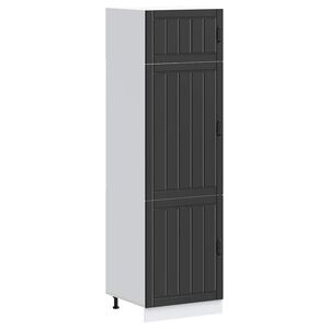 vidaXL Armoire de cuisine Lucca noir bois d'ing&eacute;nierie
