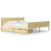 vidaXL Cadre de lit avec 2 tiroirs Bois de pin massif 200x200 cm