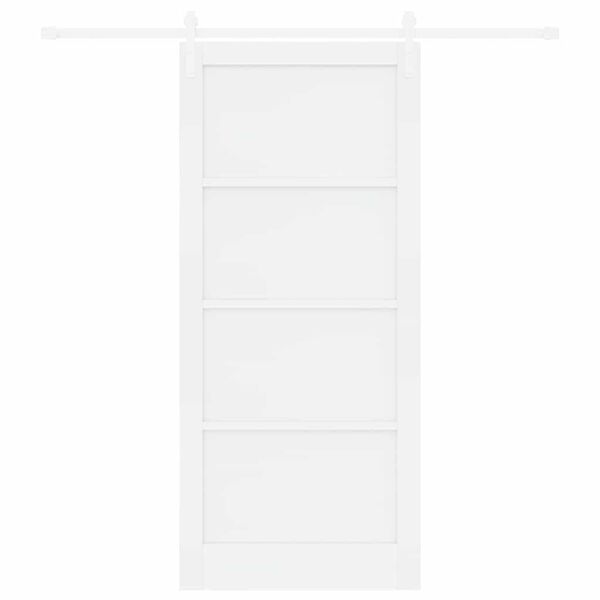 vidaXL Porte coulissante Blanc 93 x 211 cm Pin massif