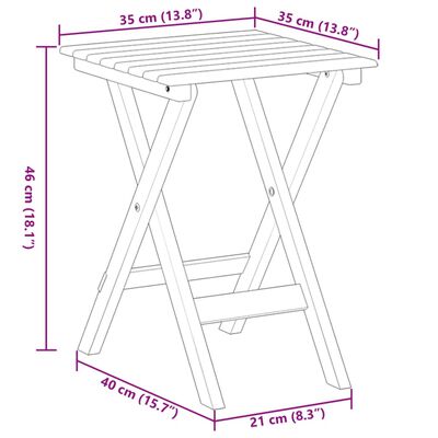 vidaXL Chaises à bascule lot de 2 table pliable blanc massif peuplier