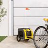 vidaXL Remorque de v&eacute;lo pour animaux de compagnie jaune et gris