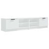 vidaXL Meubles TV 2 pcs Blanc 80x35x36,5 cm Bois d'ing&eacute;nierie