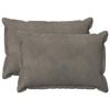 vidaXL Coussin avec oreiller HOUTEN 2 pc Gris clair Fl&oslash;jl