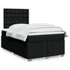 vidaXL Sommier &agrave; lattes de lit avec matelas Noir 120x200 cm Tissu