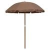 vidaXL Parasol de jardin avec m&acirc;t en acier 180 cm taupe