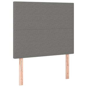 vidaXL T&ecirc;te de lit Gris fonc&eacute; 80x5x118/128 cm Tissu