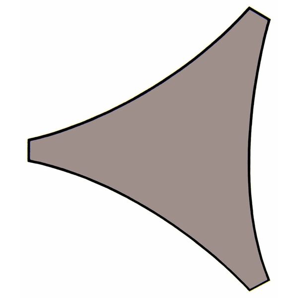 Perel Voile d'ombrage triangulaire 5 m Couleur taupe GSS3500TA