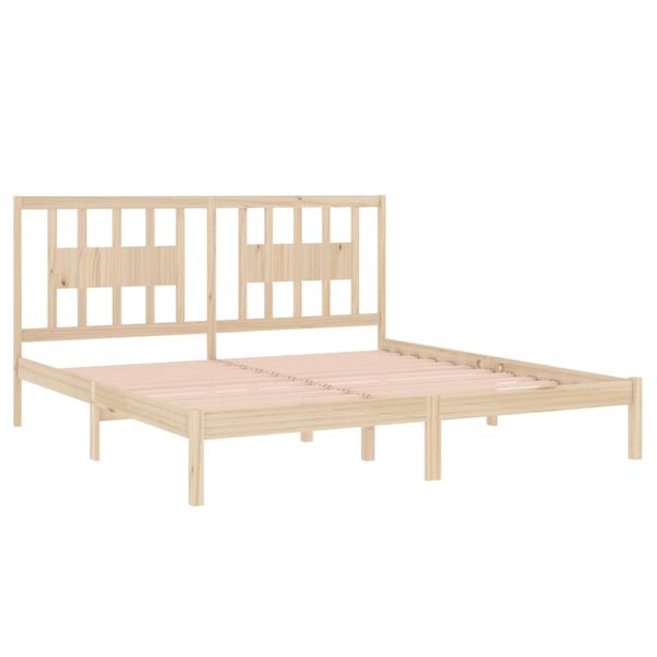 vidaXL Cadre de lit sans matelas bois massif 200x200 cm