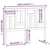 vidaXL T&ecirc;te de lit Blanc 145,5x4x100 cm Bois massif de pin
