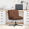 vidaXL Chaise pivotante de bureau Marron Tissu