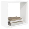 vidaXL &Eacute;tag&egrave;res cube murales 4 pcs Blanc et ch&ecirc;ne sonoma 30x15x30 cm