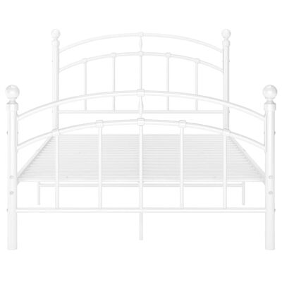 vidaXL Cadre de lit sans matelas blanc métal 120x200 cm