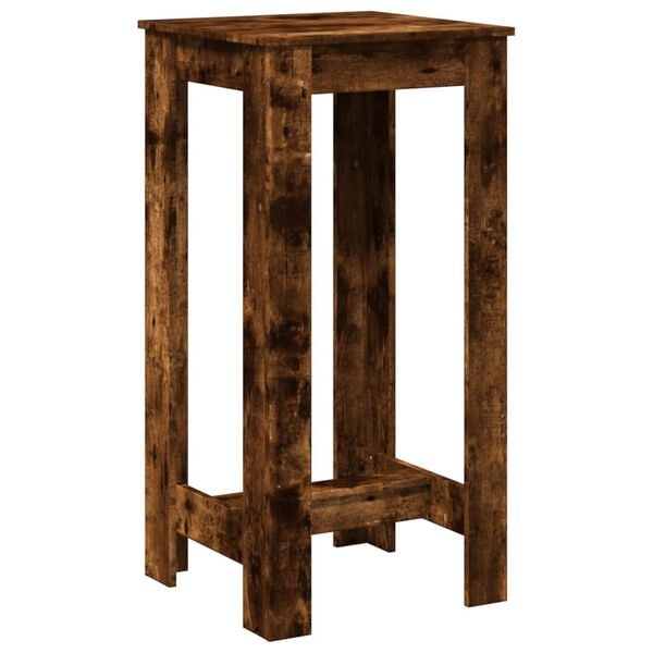 vidaXL Table de bar ch&ecirc;ne fum&eacute; 51x50x103,5 cm bois d'ing&eacute;nierie