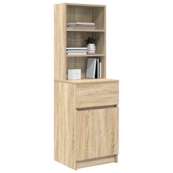 vidaXL Table de chevet chêne sonoma 39x35x125 cm bois d’ingénierie
