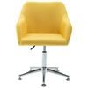 vidaXL Chaise pivotante &agrave; manger jaune tissu