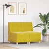 vidaXL Unit&eacute; de Sofa Modulaire Sans Accoudoirs 2 pcs Jaune