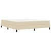 vidaXL Lit &agrave; ressorts avec matelas Cr&egrave;me 180 x 200 cm tissu