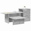 vidaXL Table console Gris b&eacute;ton 91,5 x 35 x 38,5 cm Bois d'ing&eacute;nierie