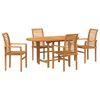 vidaXL Ensemble de salle &agrave; manger pour jardin 5 pc Marron