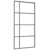 vidaXL Porte coulissante Verre ESG d&eacute;poli aluminium 102,5x205 cm Noir
