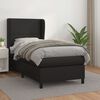 vidaXL Sommier &agrave; lattes de lit avec matelas Noir 80x200cm Similicuir