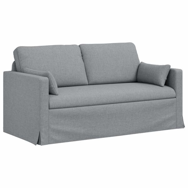 vidaXL Canap&eacute; 140cm Gris clair M&eacute;tал